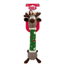 Hračka Kong Dog Holiday Shaker Luvs Reindeer s pískatkom, polyester, M