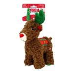 Hračka Kong Dog Holiday Sherps™ Reindeer s pískatkom, polyester, M