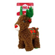 Hračka Kong Dog Holiday Sherps™ Reindeer s pískatkom, polyester, M