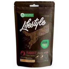 Pamlsok Natures Protection Lifestyle dog soft rabbit dices with chia seeds 12x75 g