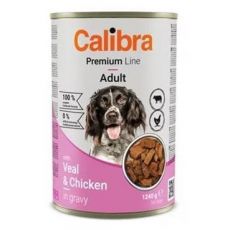 Calibra KONZERVA dog Adult Premium Telacia & kura 1240 g