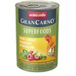 Animonda GRANCARNO dog Superfoods Adult Kuracie, špenát, maliny a tekvicové jadierka